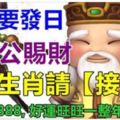 今日要發日，土地公賜財，6大生肖請【接財】，留言16888,好運旺旺一整年，必靈！