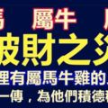 你家裡有屬馬牛雞的人嗎？他們11月份，難逃破財之災