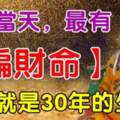 14號當天最有（偏財命）一發就是30年的生肖