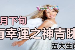 6月下旬有幸運之神青睞的五大生肖！