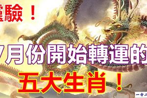 7月份開始轉運的五大生肖！