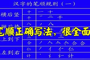 國家正式出台筆順正確寫法，很全面！建議老師和家長收藏