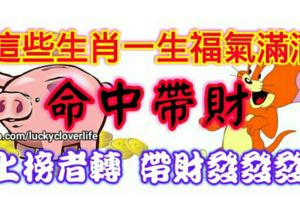 命中帶財，這些生肖一生福氣滿滿，上榜者轉帶財發發發