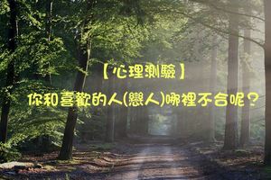 【心理ˋ測驗】你和喜歡的人(戀人)哪裡不合呢？