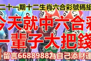 第二十一期十二生肖六合彩號碼組合！今天就中六合彩，一輩子大把錢。留言6688988為自己添財運！