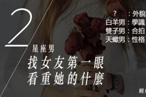 十二星座找女友第一眼看重她什麼