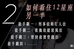 如何看住12星座另一半