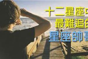 十二星座中最難追的星座帥哥！