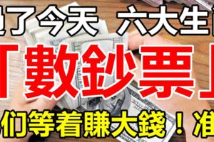 過了今天，這6大生肖就等著「賺大錢」，開始「進鈔票」！