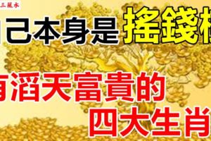 自己本身是搖錢樹,有滔天的富貴的四大生肖！