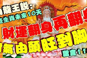白龍王說：這些生肖未來10天，財運翻身再翻身，財運由頭旺到腳！