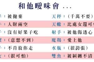 「曖昧真的會受盡委屈」和十二星座曖昧到最後，可能什麼都不剩下！
