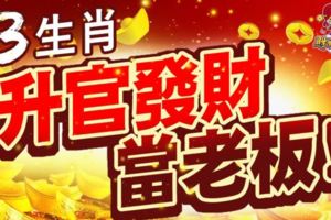 三生肖陞官發財，當老闆!