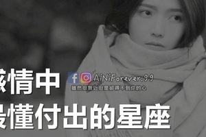 感情中最懂付出的星座