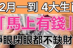 12月一到就「馬上有錢」的4大生肖，睜眼閉眼都不缺財！