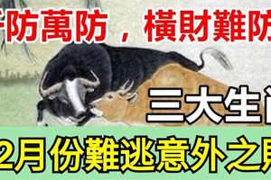 千防萬防，橫財難防！這三大生肖12月份難逃意外之財！