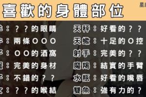 第一眼先看這！十二星座女最容易被男性「這個部位」吸引