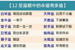 12星座眼中的永遠有多遠？