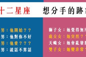 「轉身離開，分手說不出來」12星座想要離開一個人的「跡象」