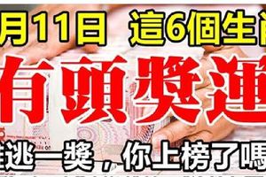 2月11日，這六個生肖難逃一獎，最有頭獎運！上榜的是你嗎？