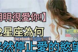 【明明很愛你!】12星座為何突然停止愛的慾望？