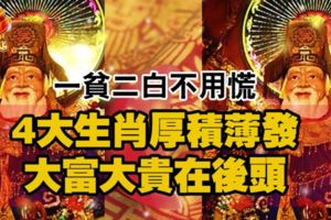 一貧二白不用慌，這些生肖厚積薄發，大富大貴在後頭，恭喜啦