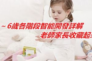 3～6歲各階段智能開發詳解，老師家長收藏起來​