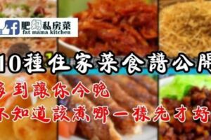 【10種住家菜食譜】多到讓你今晚不知該煮哪一樣先才好…