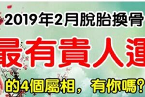 2月新春，最有貴人運的4個屬相，窮人也能變富翁