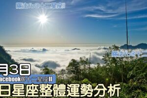 每日星座整體運勢分析：9月3日