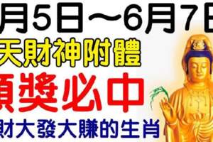 6月5.6.7日財神附體，橫財大發大賺的生肖