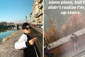 周粉效仿傑倫同一地方拍照　不料卻被樓上偶像捕捉這一幕