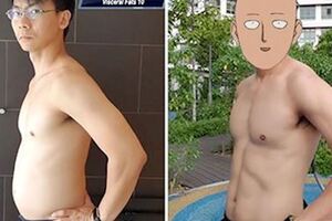 70公斤男拼命挑戰「一拳超人鍛鍊法」　30天後掀開衣服讓大家狂讚：超有效