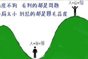 高度不夠，看到的都是問題，格局太小，糾結的都是雞毛蒜皮