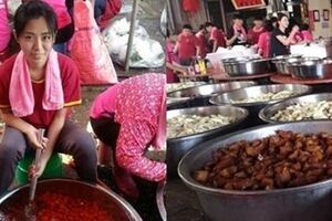 神轎走到哪信眾吃到哪，白沙屯信眾免費送熱食，食物比辦桌還青臊！