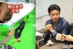 張晉拍戲被威亞割肉致大出血，腰椎脊骨凸出好受傷