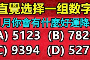 直覺選擇一組數字，看看11月你會有什麼好運降臨？