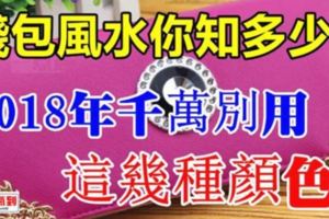 錢包的風水你知道多少？2018年千萬別用這幾種顏色！