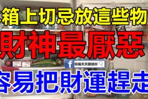 冰箱上切忌放這些物品，財神最厭惡，容易把財運趕走