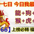 十月十七日，今日我最旺！龍+狗+雞+猴+虎+鼠！68666上榜必轉！福氣倍增