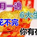 11月一過，6大生肖，錢多的花不完。你有在嗎？