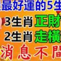 本周最好運的5個生肖，3生肖正財翻倍，2生肖橫財發到月底