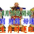 8月26號開始，福到財到好運到，這些生肖旺到爆