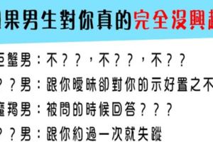 12星座男好似在跟你曖昧！不對！他的舉動說明瞭，他對你一點興趣也沒有！