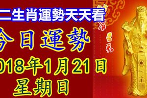 十二生肖運勢天天看，今日運勢：2018年1月21日