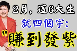 2月，這6大生肖就四個字：「賺到發紫」