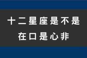 十二星座的口是心非，教你分辨他到底是真心還是說說而已！