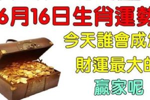 6月16日生肖運勢，今天誰會成為財運最大的贏家呢？