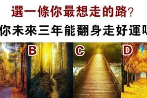 心理測試：選一條你最想走的路！測你未來三年能翻身走好運嗎？