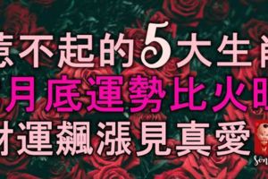 惹不起的5大生肖，8月底運勢比火旺，財運飆漲見真愛，十有八九成財主！